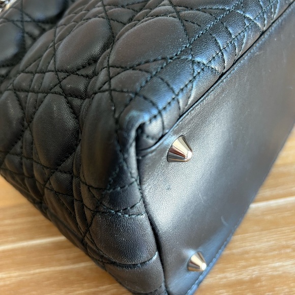 Authentic Christian Dior Cannage Lady Dior Soft Black Tote - Picture 9 of 16